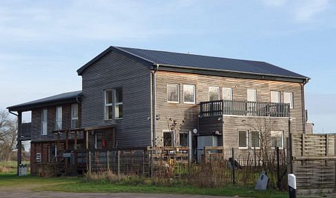 Multi-family house with a dream view of a large property, located near the Elbe River.