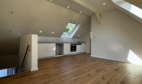 Sunny attic apartment with a share of the garden, located in Botnang.