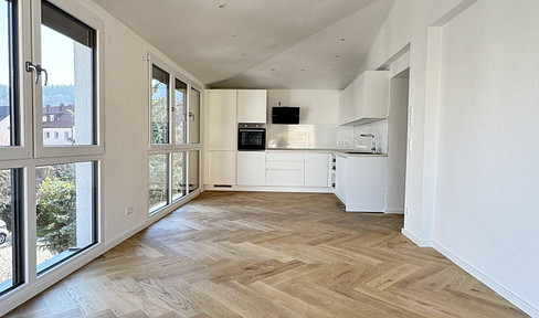 Modern 3.5-room apartment, including a share of the garden, with elegant finishes.