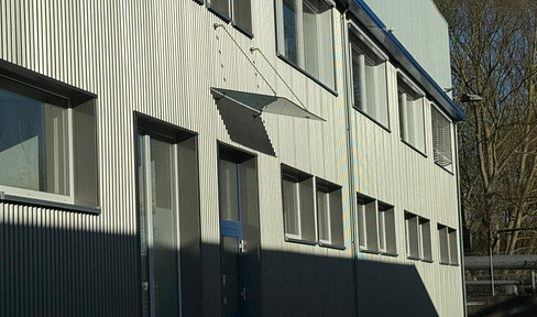 Logistics property including office space and generous outdoor areas.
