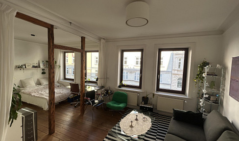 Furnished 2-room apartment, located in the vibrant Schanzenviertel district, approximately 54.40 square meters.