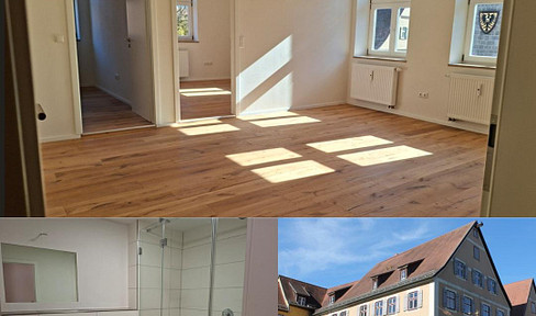 High-quality renovated, bright 3-room apartment in the old town, with elevator, balcony, and garage.