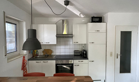 1.5-room apartment with fitted kitchen, dogs allowed.