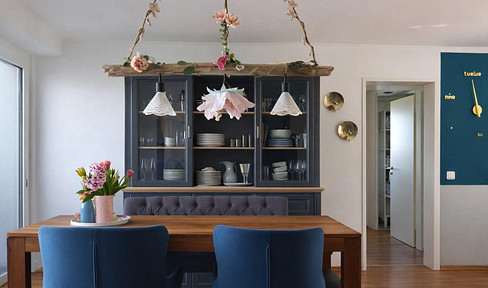 Beautiful 4-room attic apartment with 2 rooftop terraces, located in Karlsfeld, just outside of Munich.