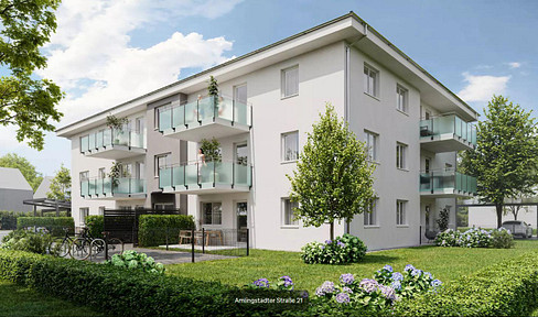 Newly built 3-room apartment, first occupancy, close to the train station, elevator, heat pump, photovoltaic system, ventilation, balcony.