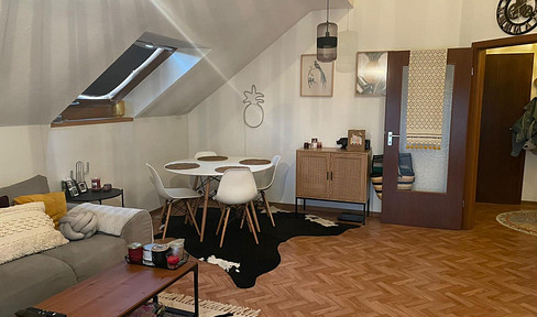 Apartment for rent, located in the attic.