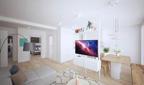 Completely renovated attic apartment with 3 rooms, located in a prime location. // mihome Architecture & Interior Design.