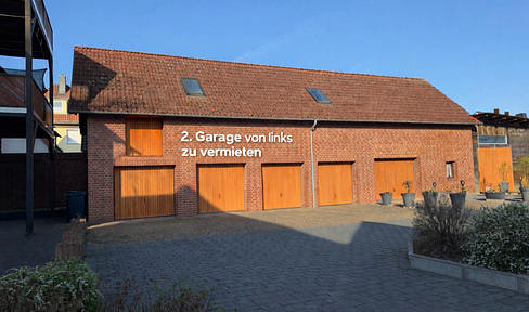 Garage for rent, located on a well-maintained property.