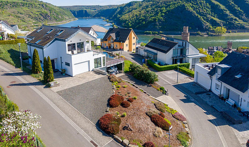 Wunderschönes Wohnen mit Blick auf den Rhein und die Weinbergen als Hinterhof.