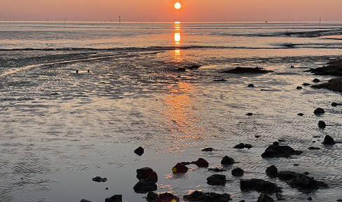 Accessible house near the sea with a fireplace.