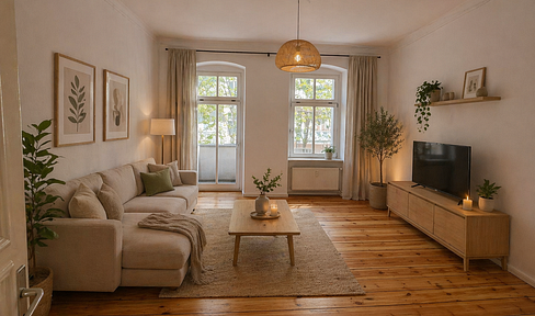 No agency fees: 3-room apartment with balcony in the Greek district.