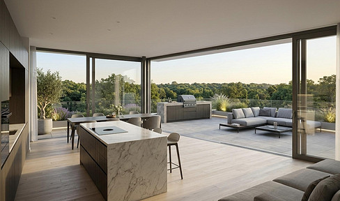 Living among the treetops – 4 rooms, large balcony, pure quality of life.