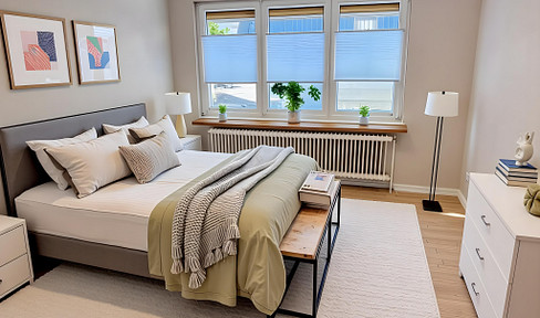 First occupancy: Newly renovated 3-room ground-floor apartment located near the beautiful Nordbahn cycle path.