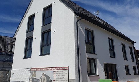 TOP 3-Zimmer-Neubauwohnung (98 m²) sehr hell mit großem Balkon, Tageslichtbad in Top-Lage & KfW-40