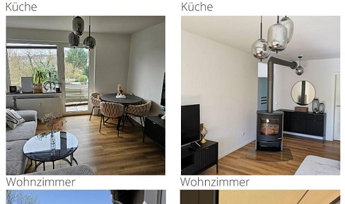 No fees: Modern 3.5-room apartment with fireplace, garage, and Nobilia kitchen (renovated in 2023).