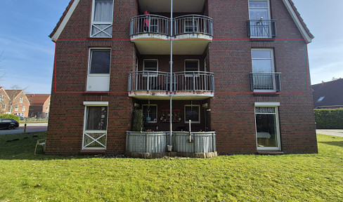 Modernisierte Eigentumswohnung in Emden-Larrelt mit Westbalkon, Stellplatz, Einbauküche