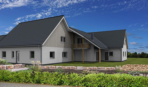 Land for sale, suitable for building a semi-detached house.