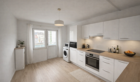 Newly renovated 3-room apartment with kitchen and bathroom, located in a central area. Suitable for families, students, or professionals.