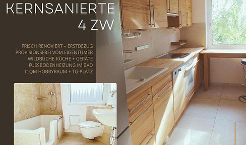 Energy-efficiently renovated 4-room apartment by the lake.