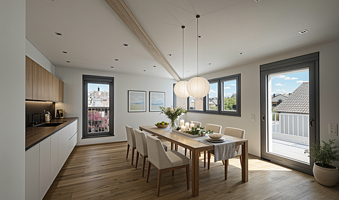 Stilvolle Dachgeschoss Wohnung mit Terrasse 3-Zimmer-Wohnung in ruhiger Lage