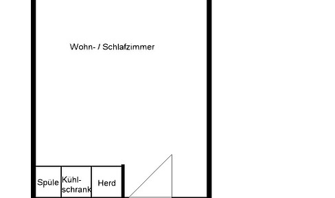 1-Zi-App Hochstr ab 1.6.26, 28qm, 730 € warm