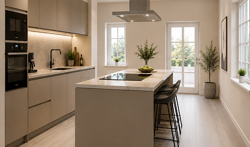 Beautiful 4-room apartment with a large terrace and a share of the garden.