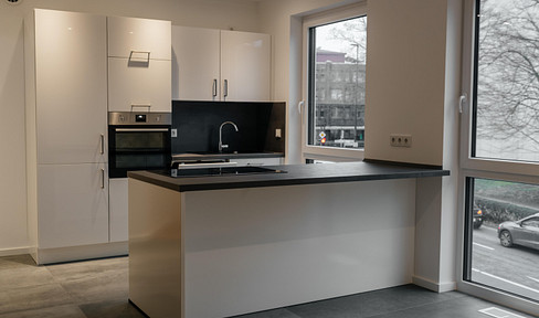 Luxury new construction, 2-room apartment (energy efficiency class A+), including parking space. 0% commission! Located in the center of Hamm.
