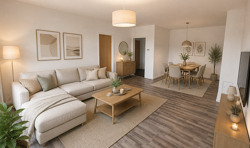 Große helle 72m² / 3-Zimmerwohnung mit Loggia & Garage