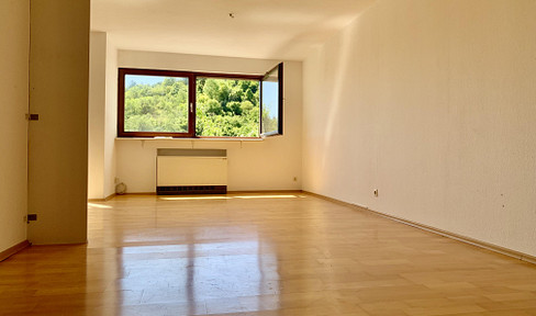Spacious one-bedroom apartment with a large balcony and stunning views of the vineyards.
