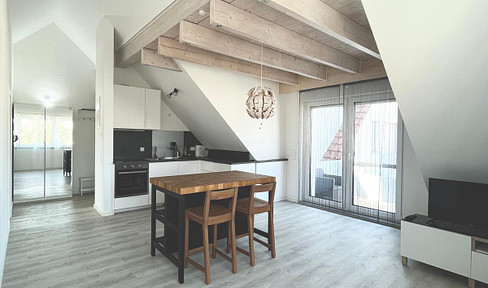 Exclusive, like-new, furnished 2-room apartment in the attic of a building, located in Heilbronn.