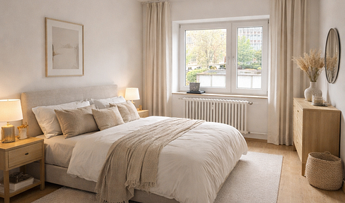 Münster: Centrally located apartment with diverse features and development potential.