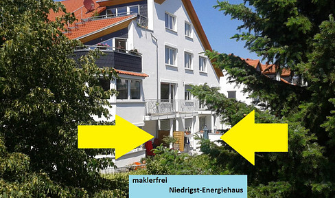 2-room apartment in a passive house, located on the outskirts of Bonn, in a green area, with a fully equipped kitchen.