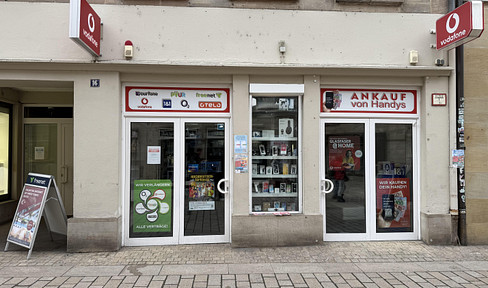 Attractive retail space in a prime location – in the pedestrian zone of Fürth's city center.