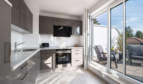 Modernes Wohnen auf zwei Ebenen–Maisonette mit Dachterrasse, TG-Stpl. mit Wallbox