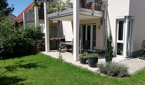 Enjoy nature – every day, right outside your door – this peaceful garden apartment includes a large hobby room.