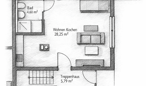 1-Zimmer Wohnung (Nr.2) Schöntal Sindeldorf Erstbezug nach Kernsanierung