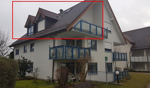 2-room apartment in the attic with a balcony, located in a supervised residential complex.