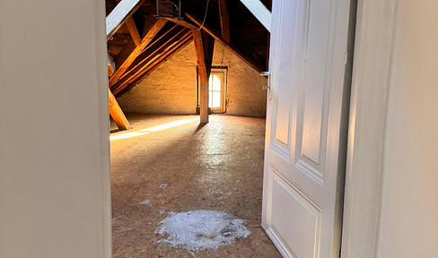 Storage space in the attic in Frankfurt-Höchst – approximately 50 square meters of floor space, suitable for light goods.