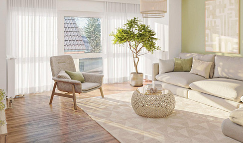 Bright, 3-room apartment for sale directly from the owner, available immediately, no commission required. Good location, balcony, parking space, fitted kitchen.