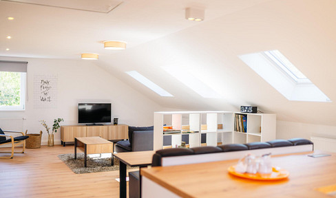 High-quality furnished apartment with a view of Randersacker.