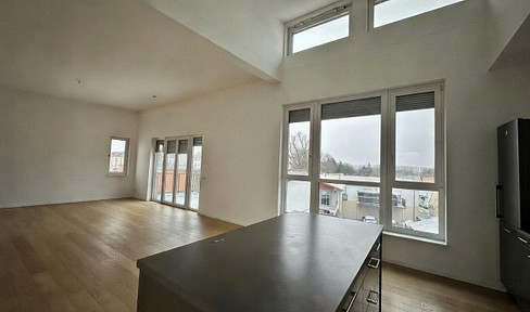 Spacious 156 m² penthouse apartment with 4 rooms, elevator access, and a south-facing balcony, located near Berlin.