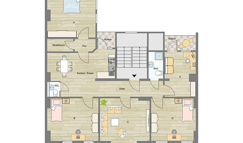 Kernsanierte Fünfzimmerwohnung mit 141 Quadratmetern Wohnfläche in der Innenstadt
