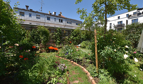 Altbau Gartenwohnung in der Nähe zu Schlosskanal