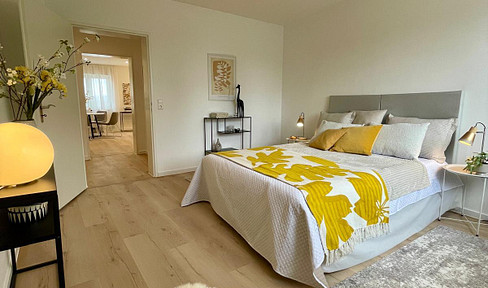 Move in and feel at home: Newly renovated 3-room apartment with balcony and garage.