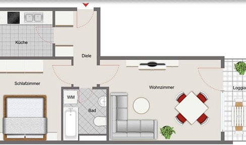 Erstbezug nach Renovierung: Helle 2-Zimmer-Wohnung mit Loggia – Fürstenfeldbruck