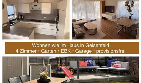 Live like you're in your own house – a 4-room garden apartment with 90 square meters of garden and a garage right outside your door.