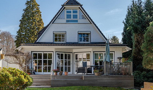 A family home with a large garden.