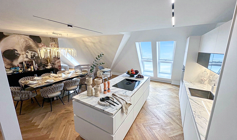 Penthouse apartment on the Havel River.