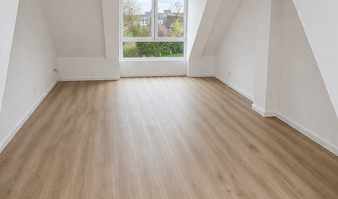 First occupancy after attic conversion – modern 2-room apartment with energy efficiency class A.