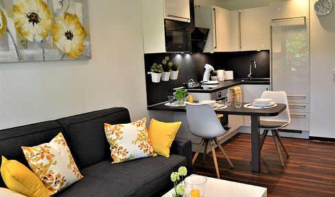 High-quality furnished 2-room apartment with balcony, stylishly and fully equipped.